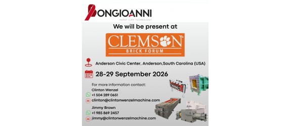 Bongioanni Macchine al Clemson Brick Forum 2026!